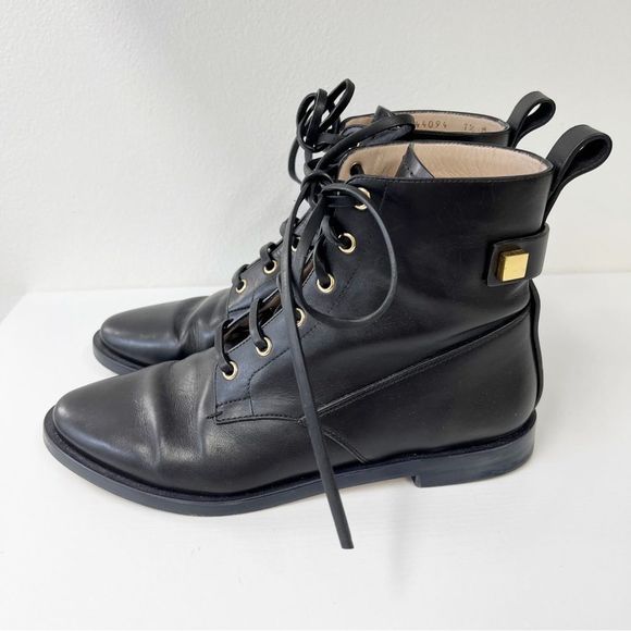 Stuart Weitzman Black Leather Ryder Boots Bootie 7.5 - Picture 4 of 9